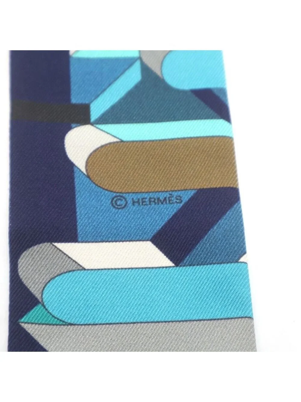 Hermes Silk Twill Scarf Blue